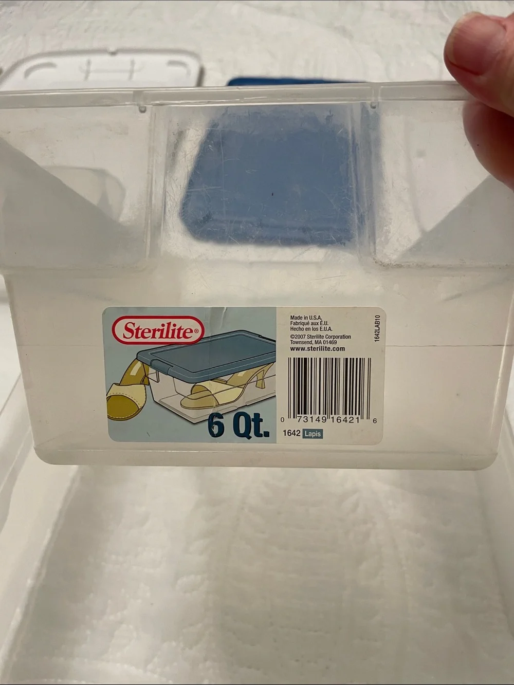 Set of 4 STERILITE Plastic Storage Containers or Bins with Lids Lightly Used